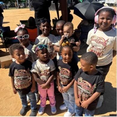 Children enjoying the Maxton community reunion